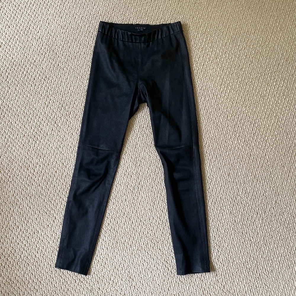 Theory 100% Lamb Leather Pants - Sz 4